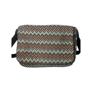 Vera Bradley Brown Multi-Color Sierra Stream Pattern Laptop Messenger Bag Women